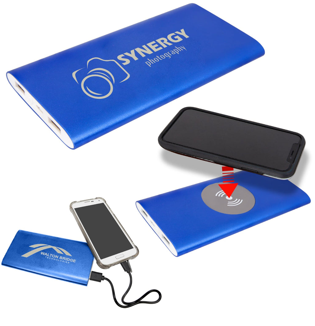 Power Bank & Wireless Charger w/USB Cord