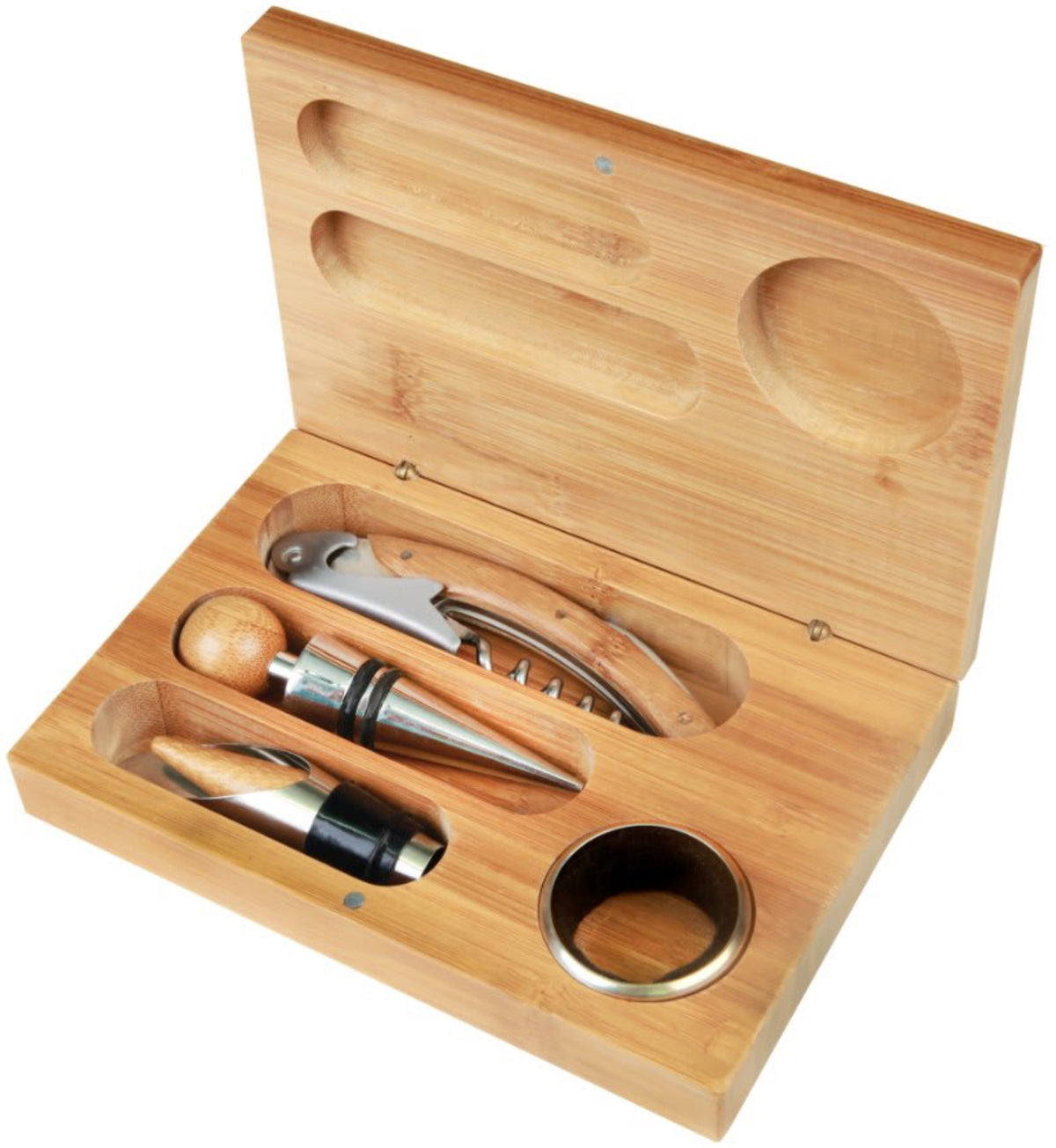 Bamboo 4-Piece Wine Tool Set