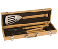 3-Piece Bamboo BBQ Set in Bamboo Case