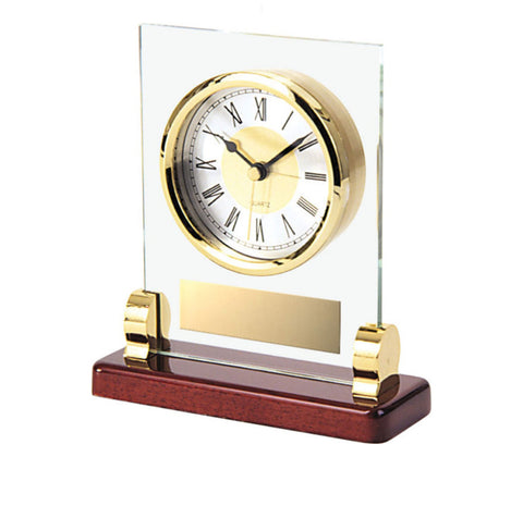 Glass & Brass Clock