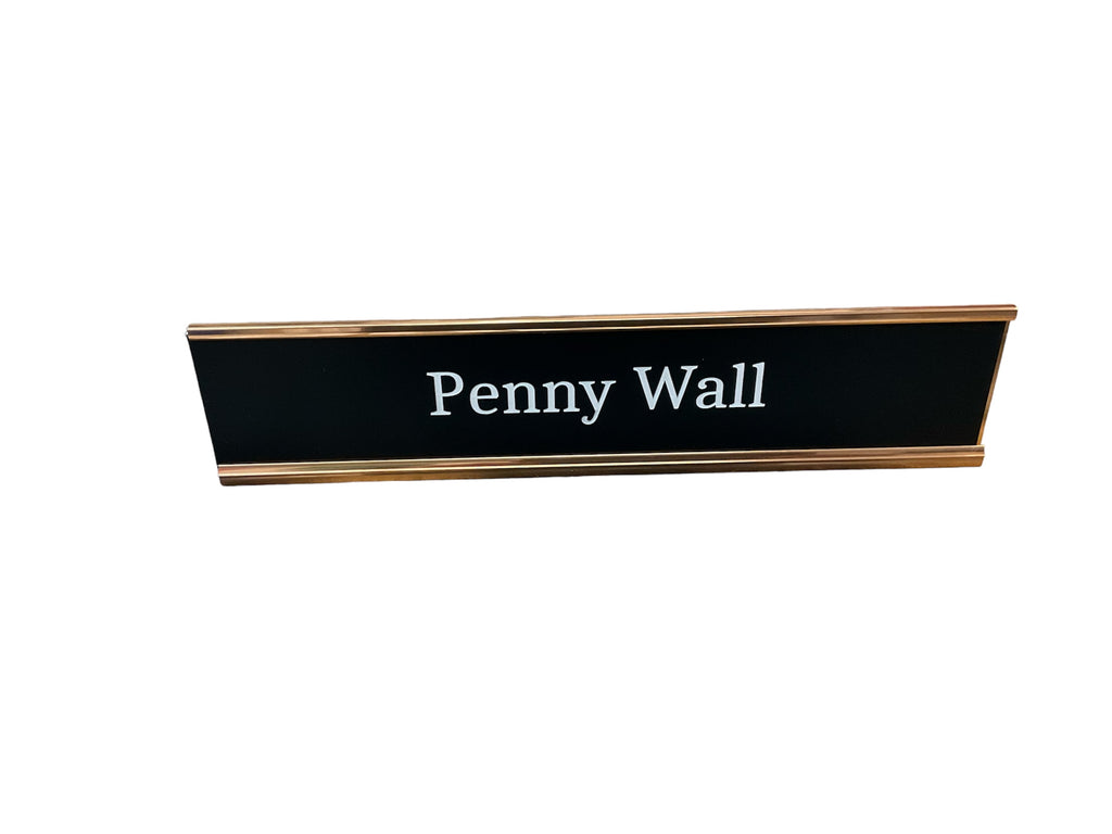 Self Standing Name Plate - Bronze with Black Insert